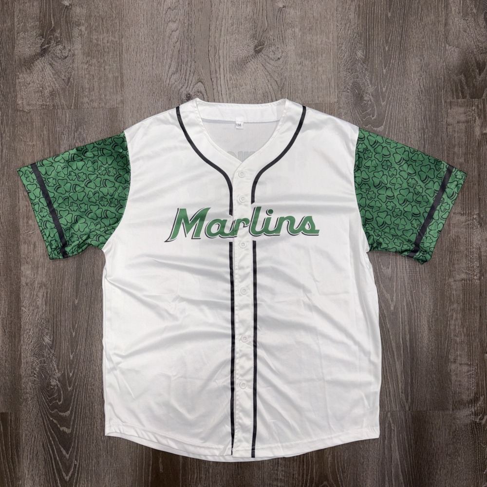 Miami Marlins x Flanigans Fest Jersey White Adult Medium Shirt Florida MLB Promo